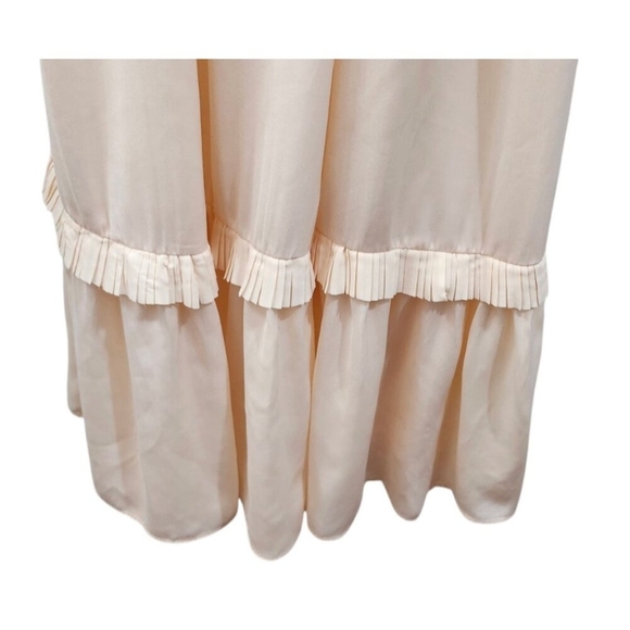 ZARA Peach Pink Maxi Pleated Voluminious Dress Size S - Picture 11 of 13